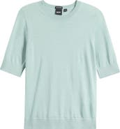 BOSS Farbella Short Sleeve Wool Sweater