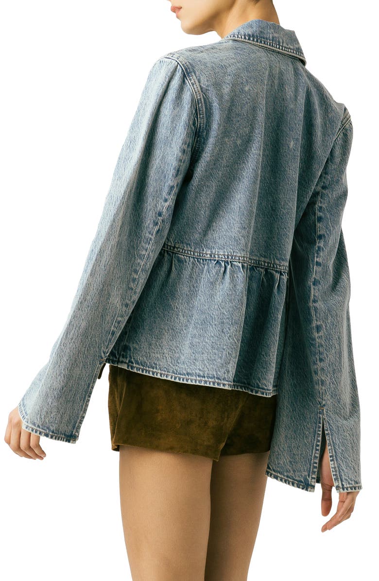 BLANKNYC Denim Tie Front Shirt, Alternate, color, Easy Day