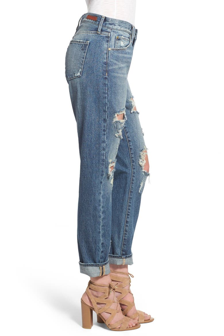 'Janis' Destroyed Boyfriend Jeans, Alternate, color, INDIGO WASH