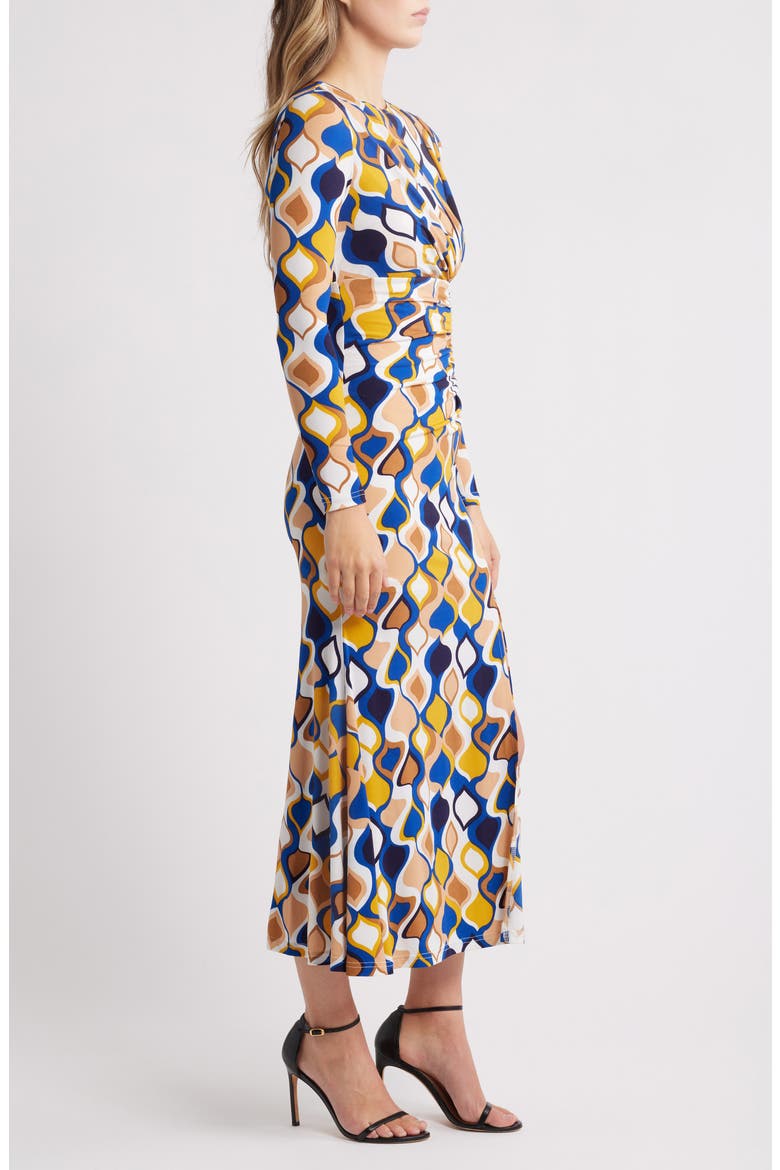 Astrid Geo Print Long Sleeve Maxi Dress, Alternate, color, YELLOW MULTI