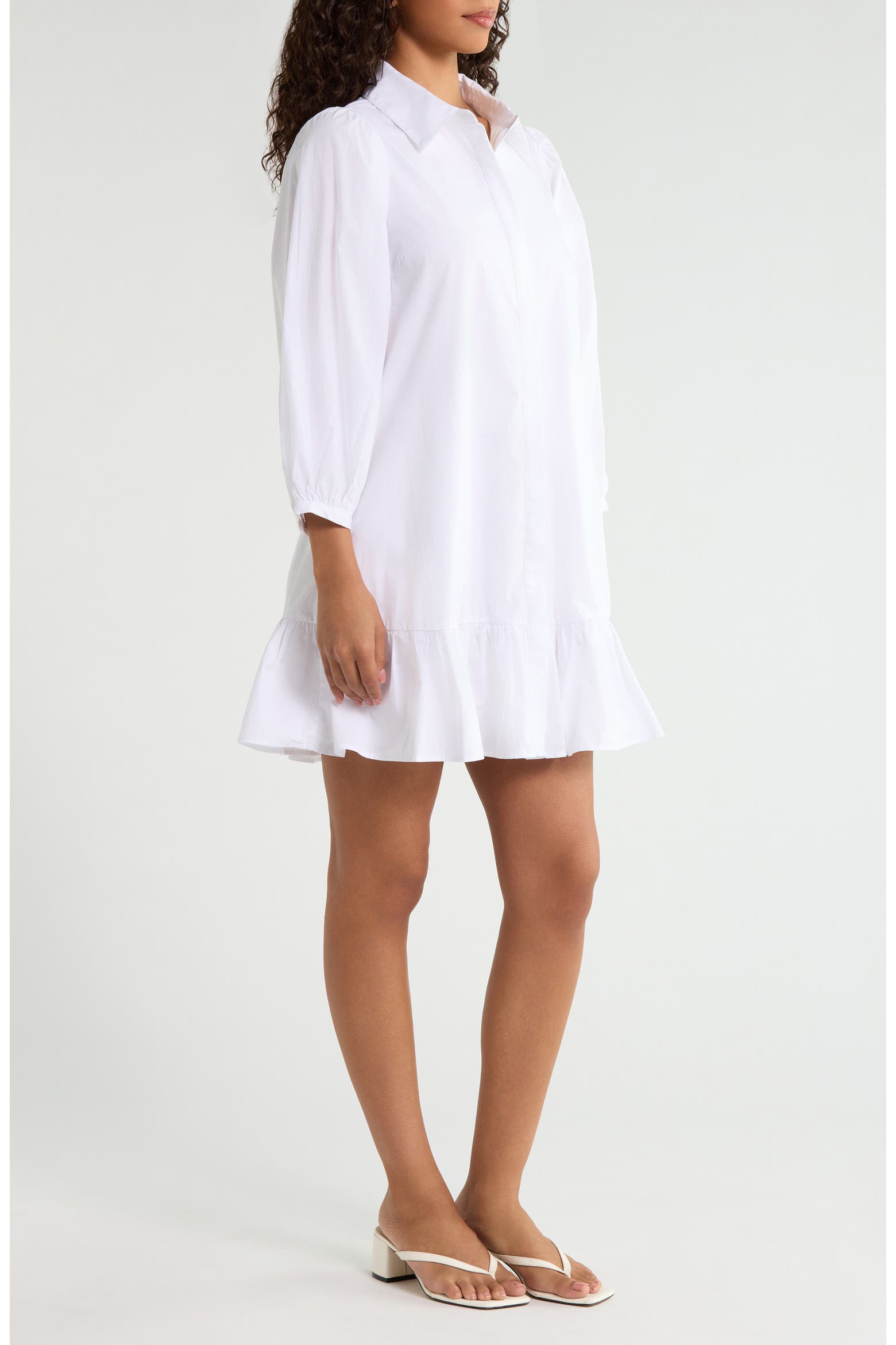 Mudae Colorll SUGARLIPS Maude Cotton Poplin Shirt Dress (Women) | Nordstrom