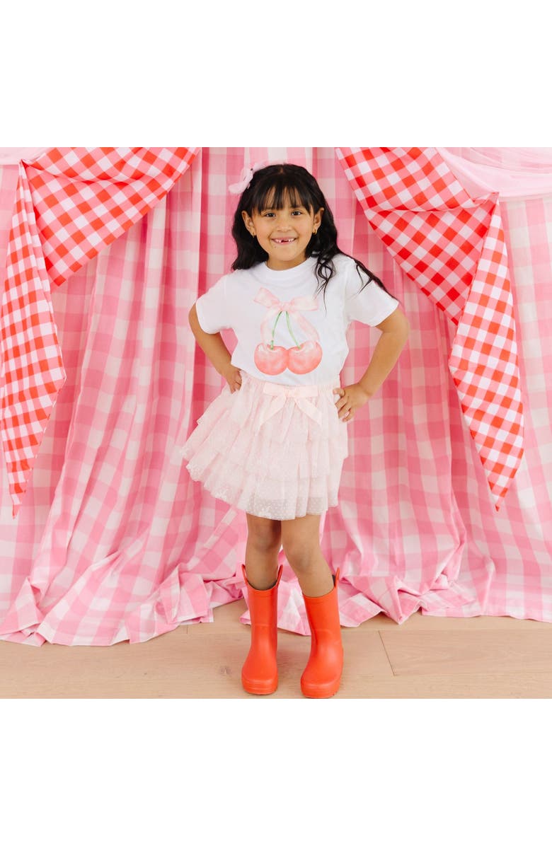 Sweet Wink Cherry Cute Short Sleeve T-Shirt, Alternate, color, White