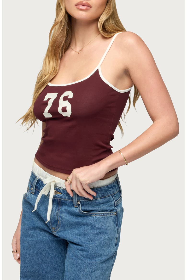 76 Contrast Camisole, Alternate, color, WINE