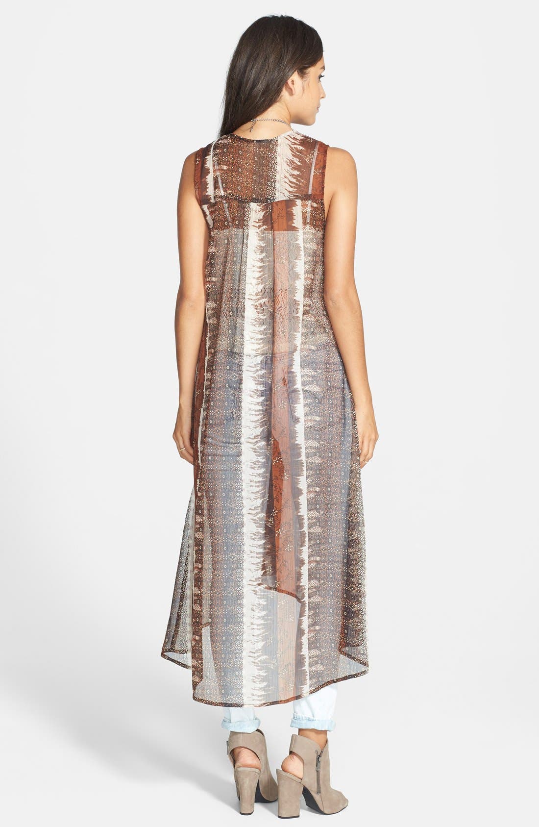 Band of Gypsies Long Kimono Vest (Women) | Nordstrom