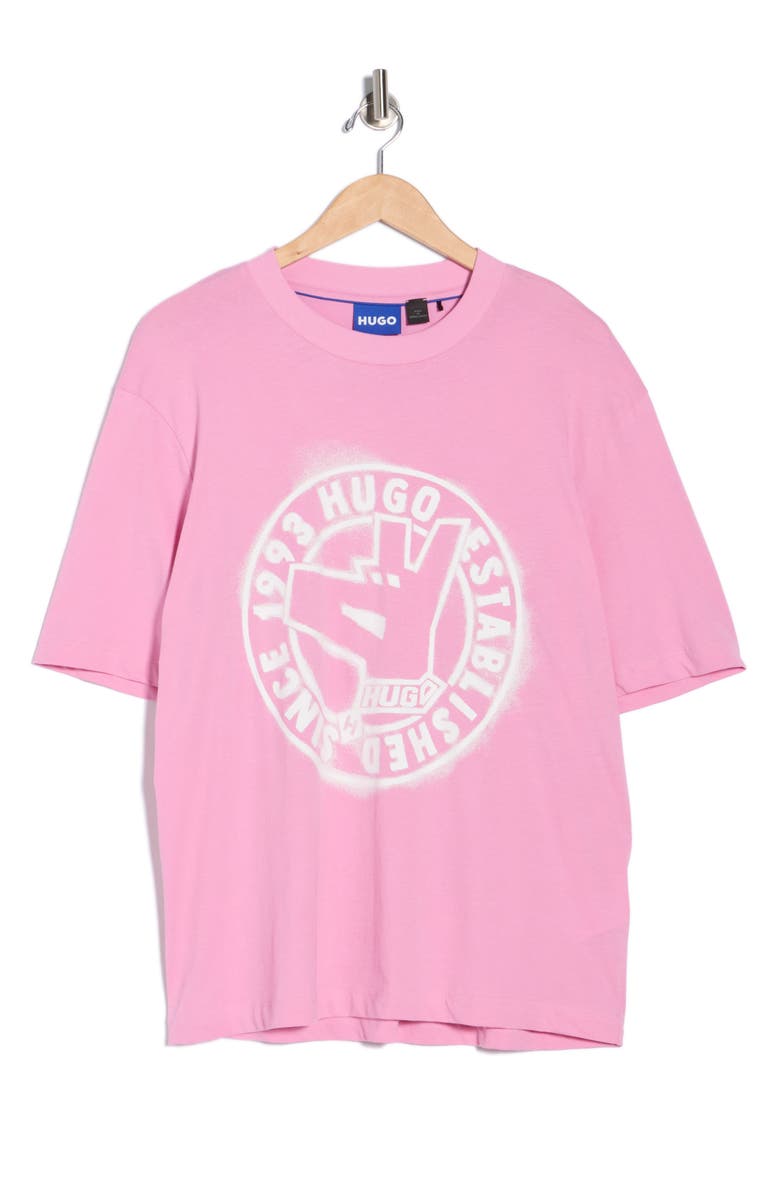 BOSS Noreiles Graphic T-Shirt, Alternate, color, Medium Pink