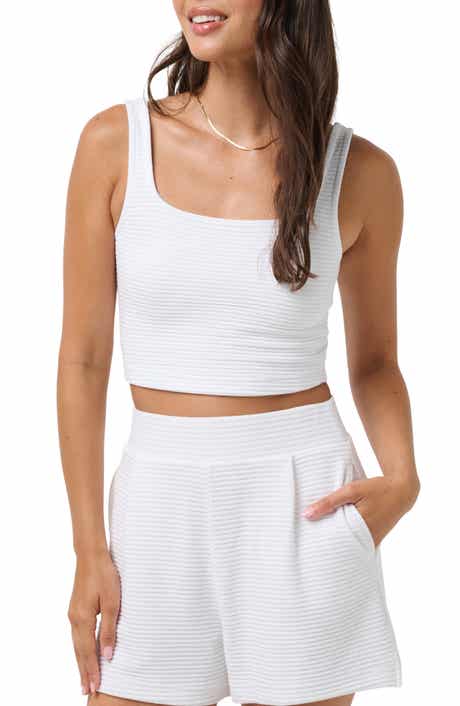 TravisMathew Yacht Me Rib Crop Tank