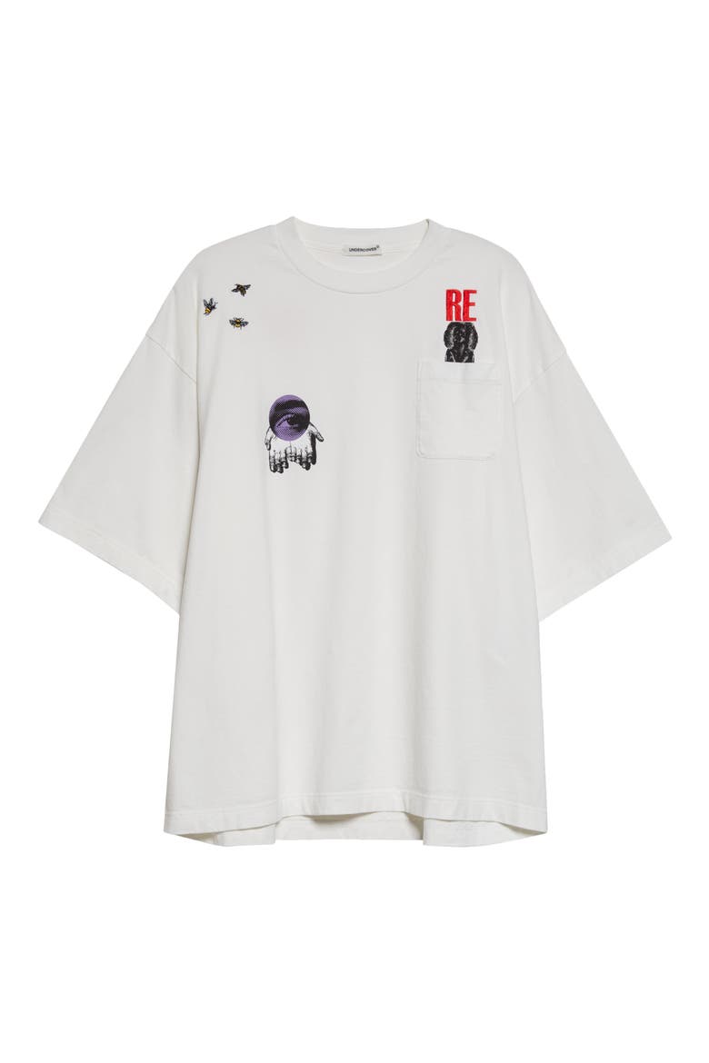 Oversize Cotton Graphic T-Shirt, Alternate, color, WHITE