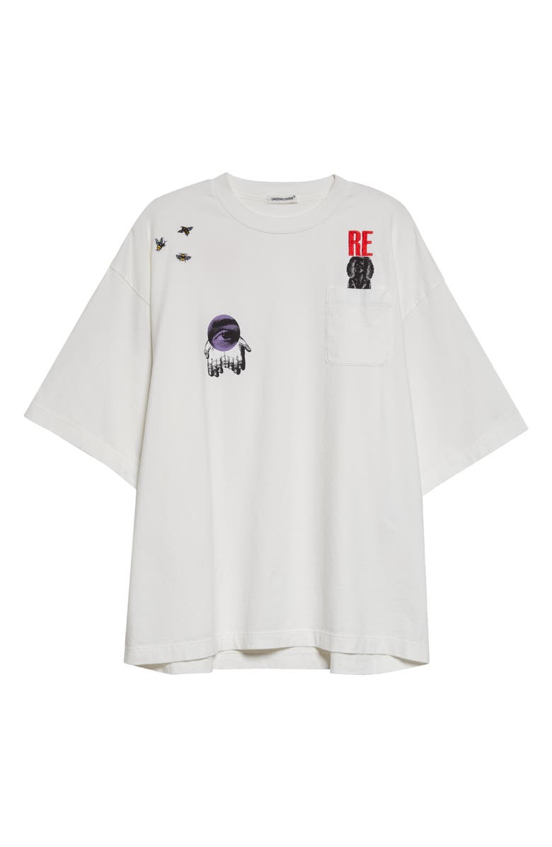 Undercover Oversize Cotton Graphic T-Shirt, Main, color, White