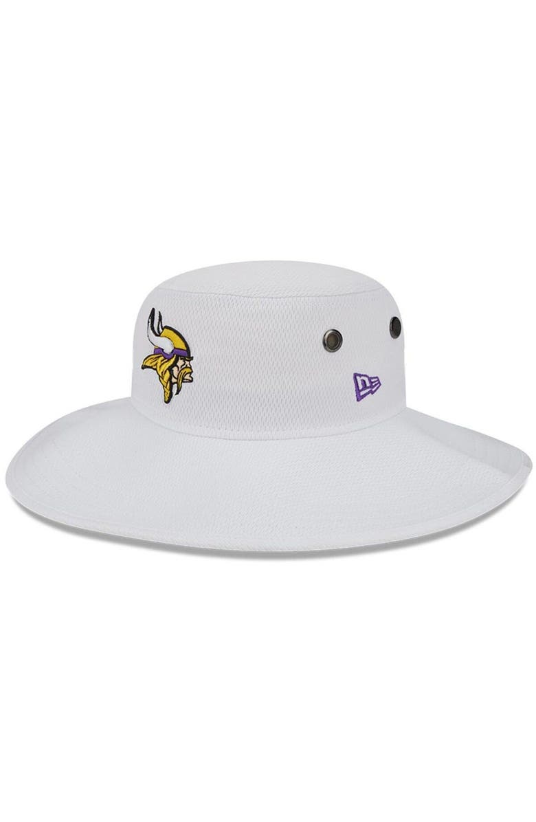 New Era Men's New Era White Minnesota Vikings 2023 NFL Training Camp Panama Bucket Hat, Main, color, 