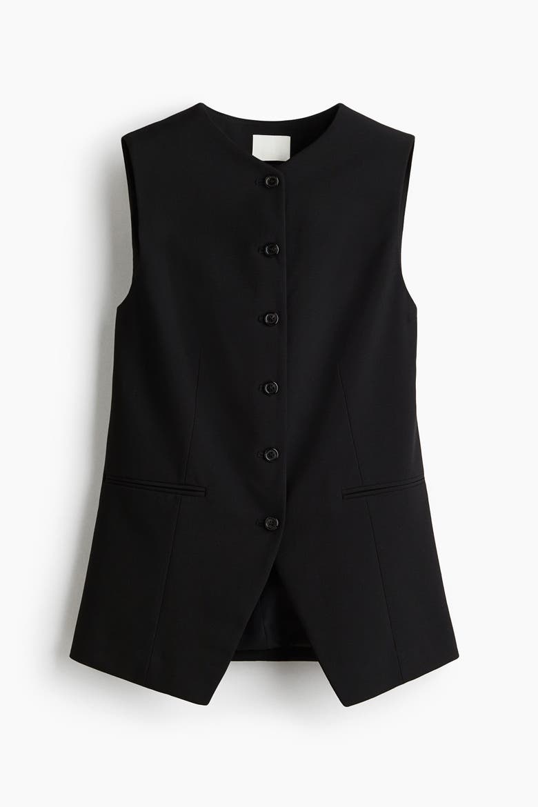 Long Waistcoat, Alternate, color, Black