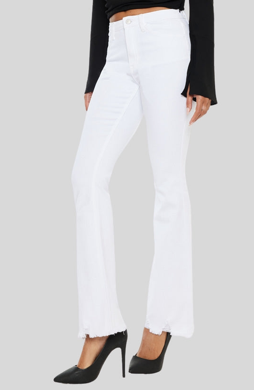 Kancan Brenda High Rise Bootcut Jeans In White