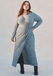 ELOQUII Sweater Wrap Dress