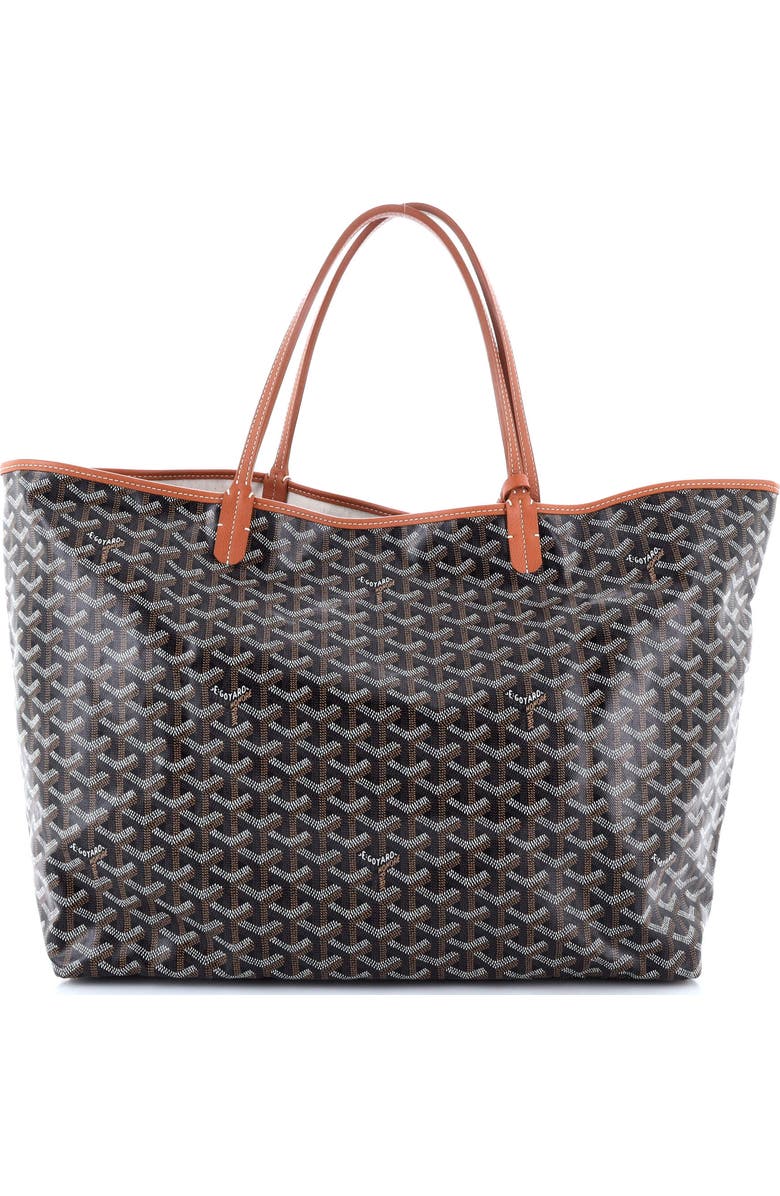 Pre-Owned Goyard Saint Louis Tote Coated Canvas GM, Main, color, Brown
