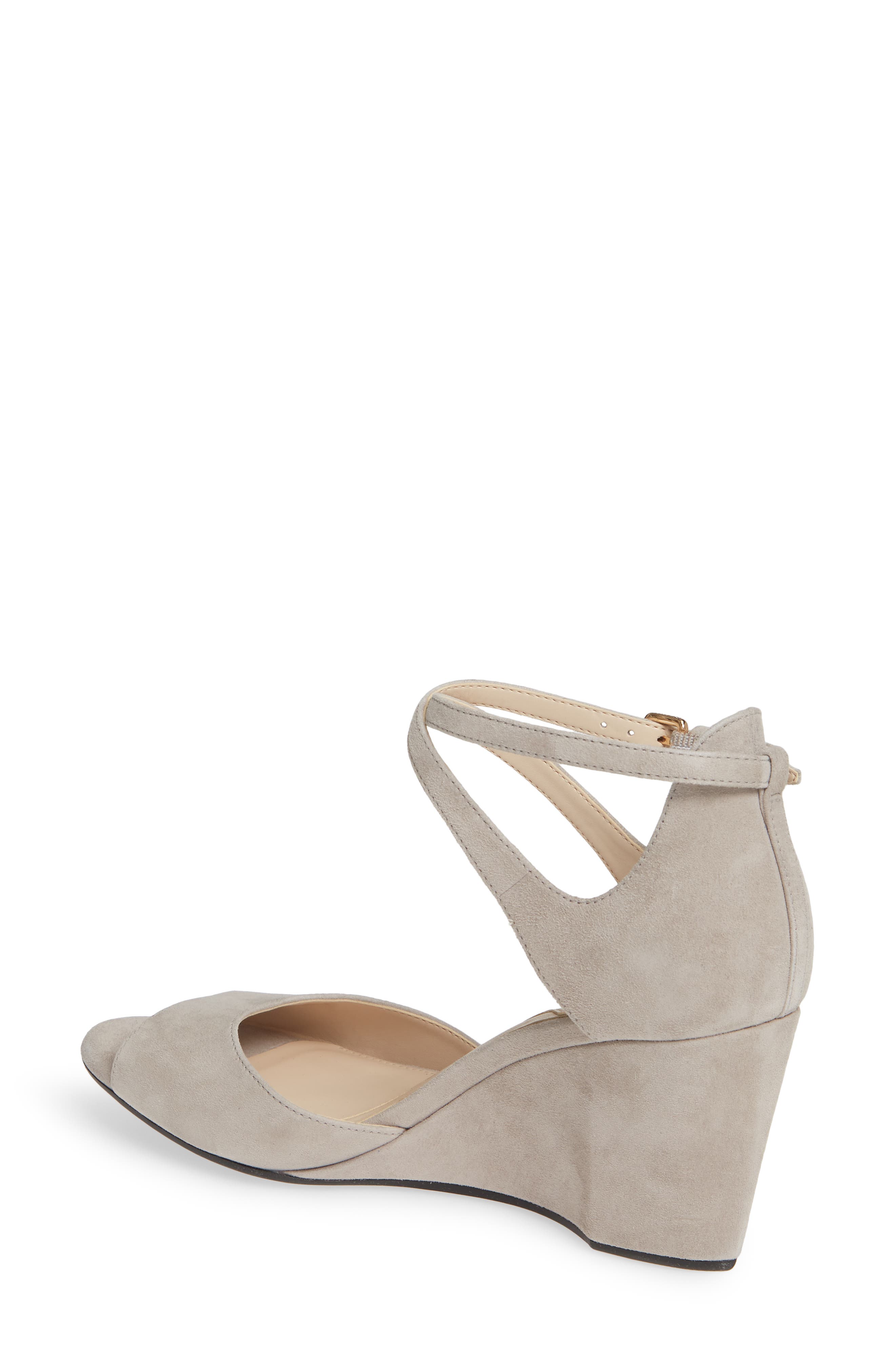 Sadie Open Toe Wedge Sandal, Alternate, color, PALOMA SUEDE