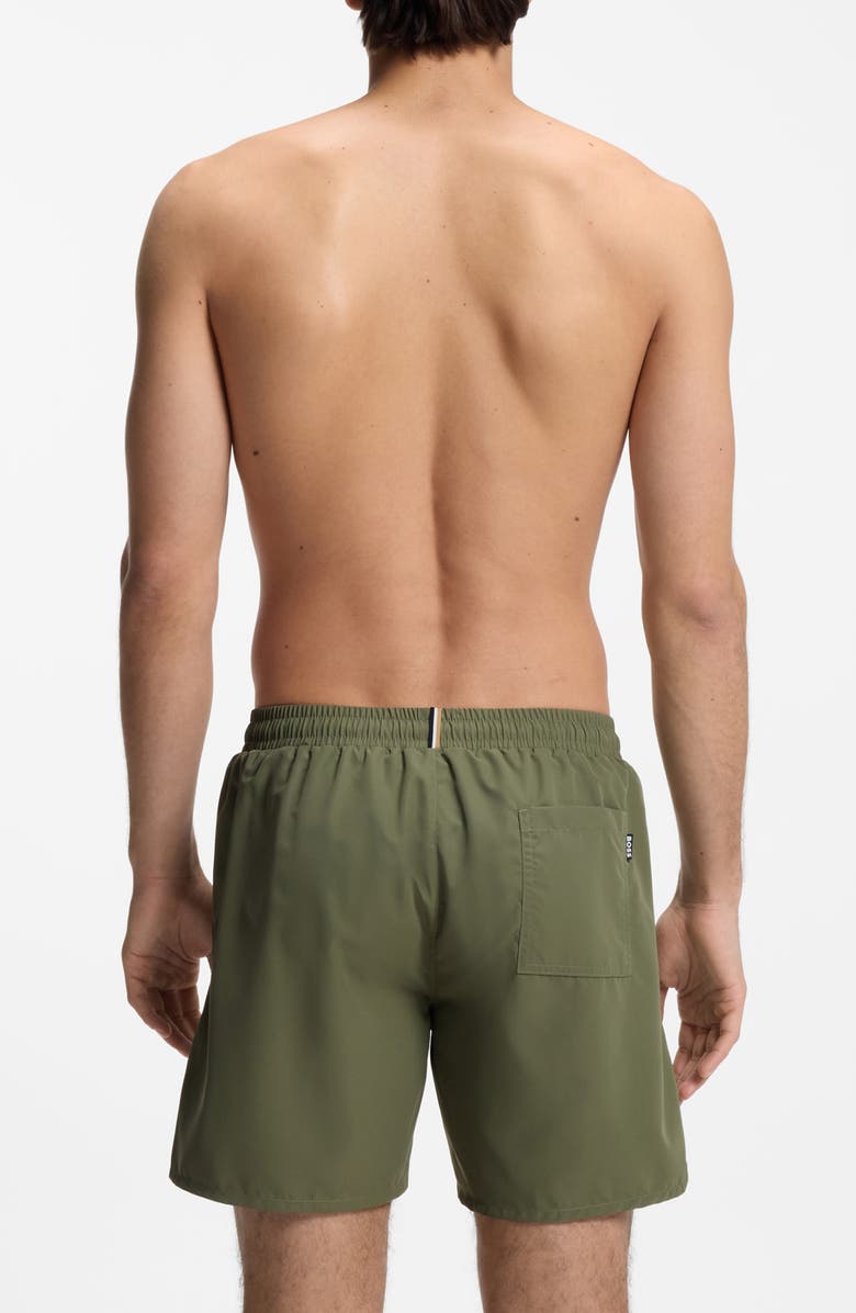 BOSS Swordfish Swim Trunks, Main, color, Open Green