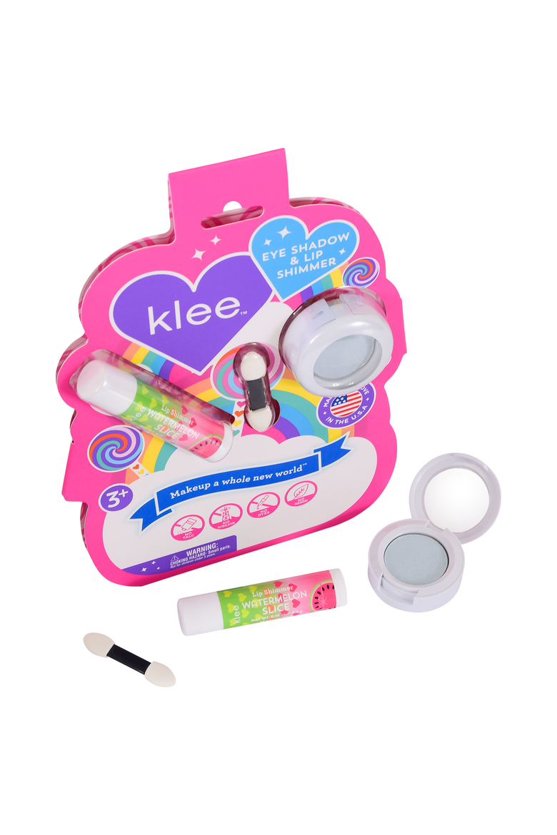 Cloudberry Kiss - Kids' Eye Shadow Lip Shimmer Set, Main, color, Baby blue