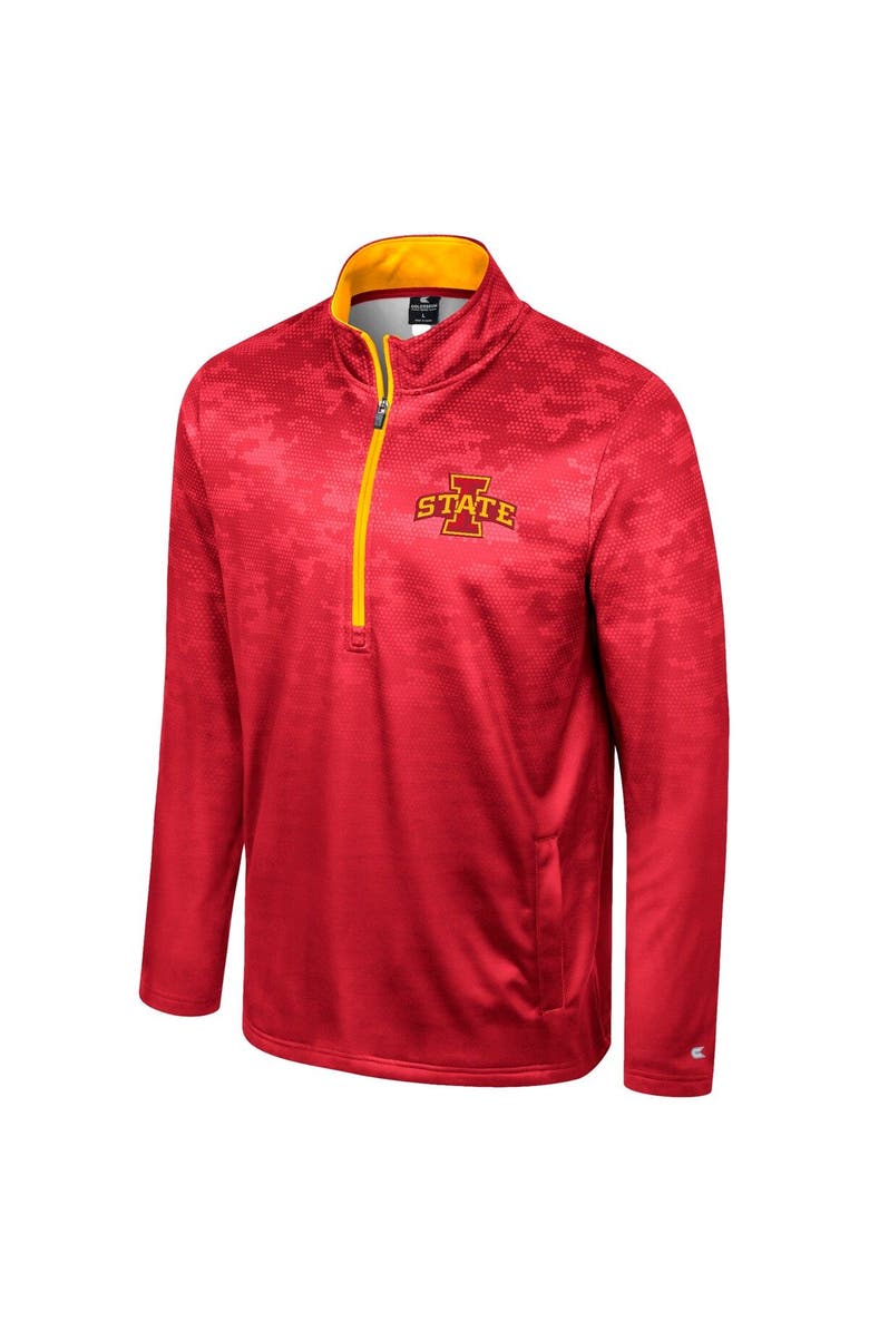 COLOSSEUM Men's Colosseum  Cardinal Iowa State Cyclones The Machine Half-Zip Jacket, Alternate, color, Cardinal