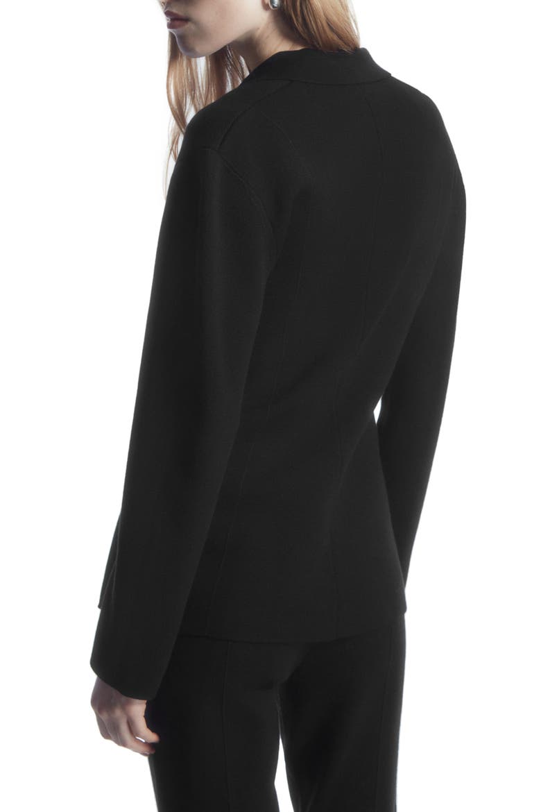 Wool Sweater Blazer, Alternate, color, BLACK DARK