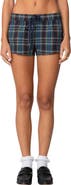 EDIKTED Cabin Plaid Cotton Blend Shorts