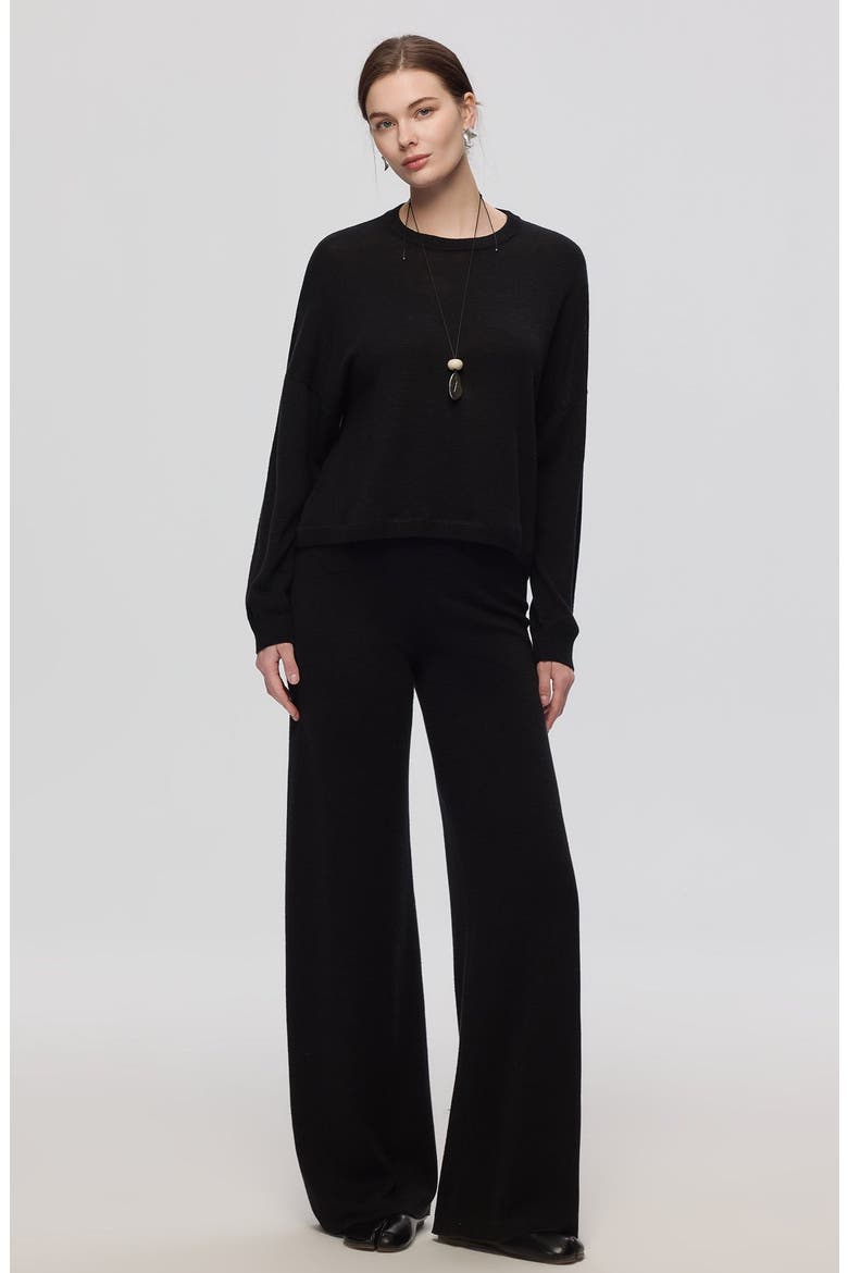 Nilo Knitted Pull-on Pants, Alternate, color, Black