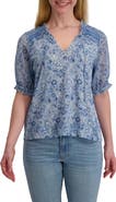 Lucky Brand Puff Sleeve Top