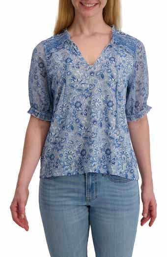 Lucky Brand Puff Sleeve Top