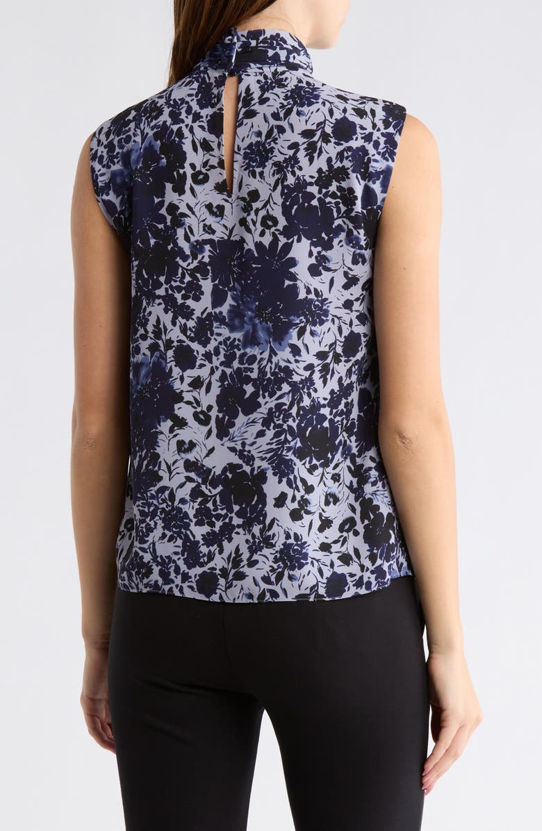 Derek Lam 10 Crosby Allie Sleeveless Bow Top, Alternate, color, Denim Blue Multi