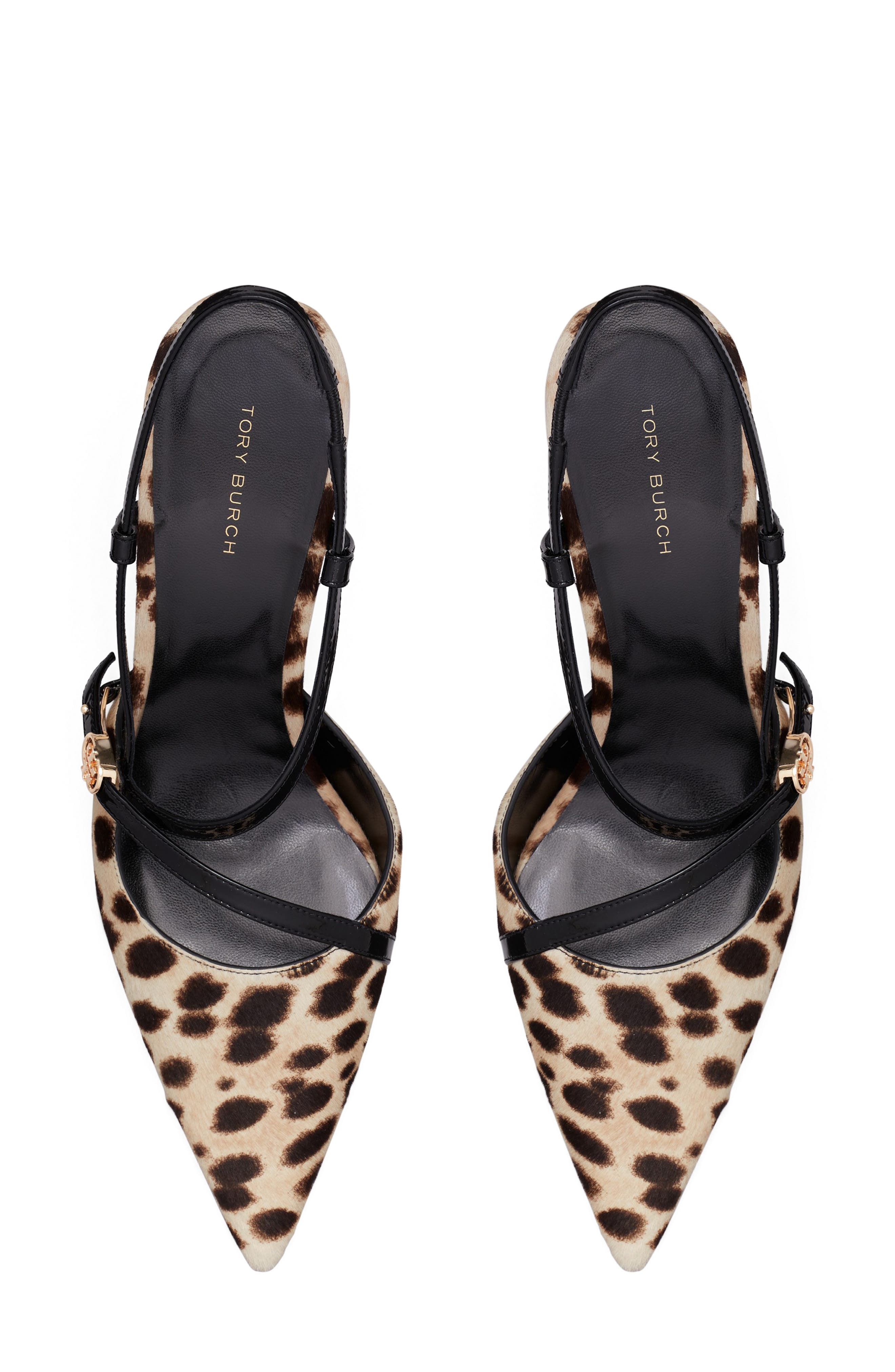 Double T Buckle Strap Pump, Alternate, color, CHEETAH SPOTS CALF HAIR