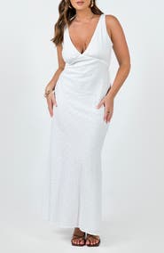 Princess Polly Nellie Cotton Eyelet Maxi Dress