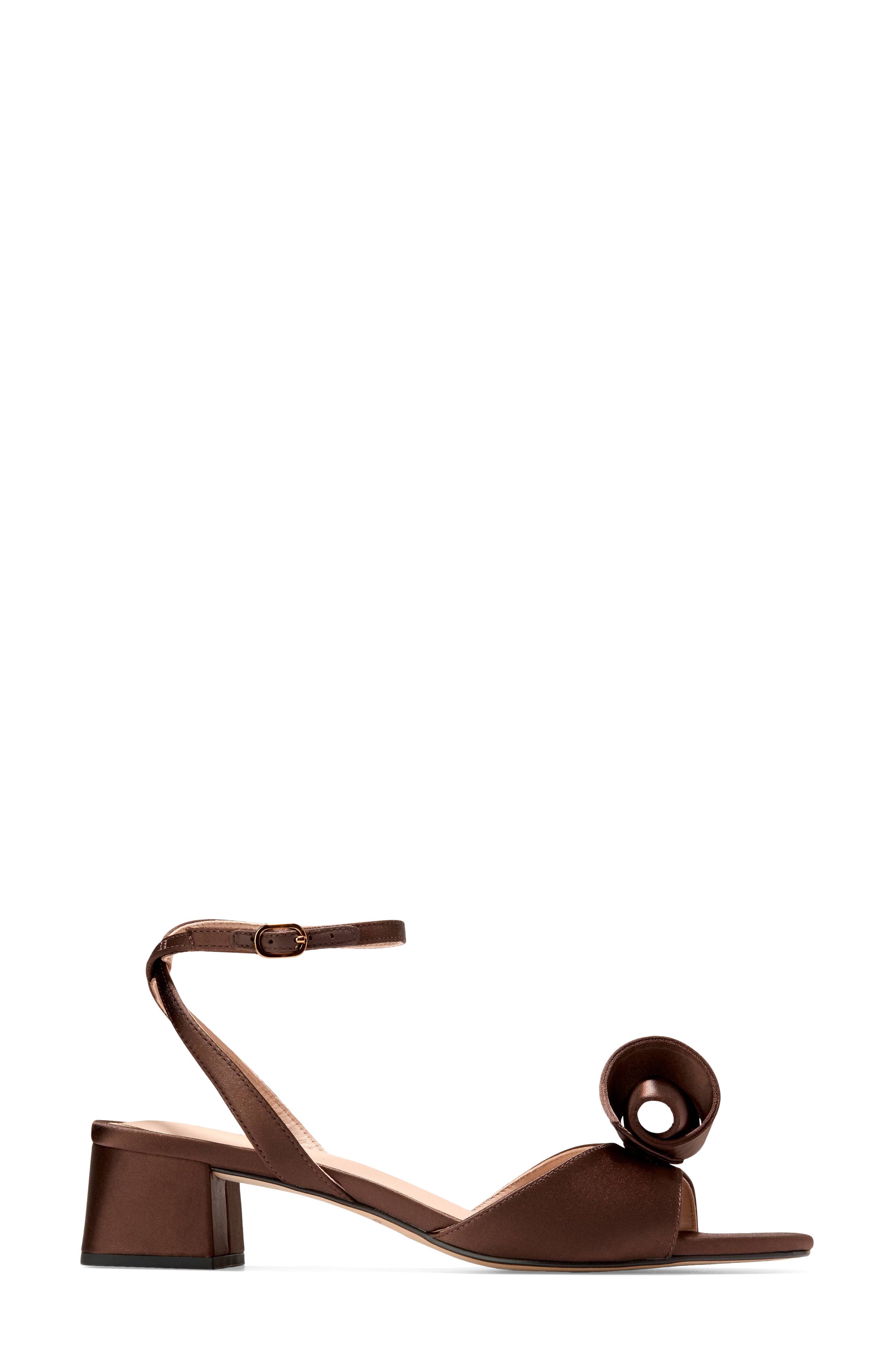Cole Haan Fanya Florette Sandal, Alternate, color, Chocolate Satin