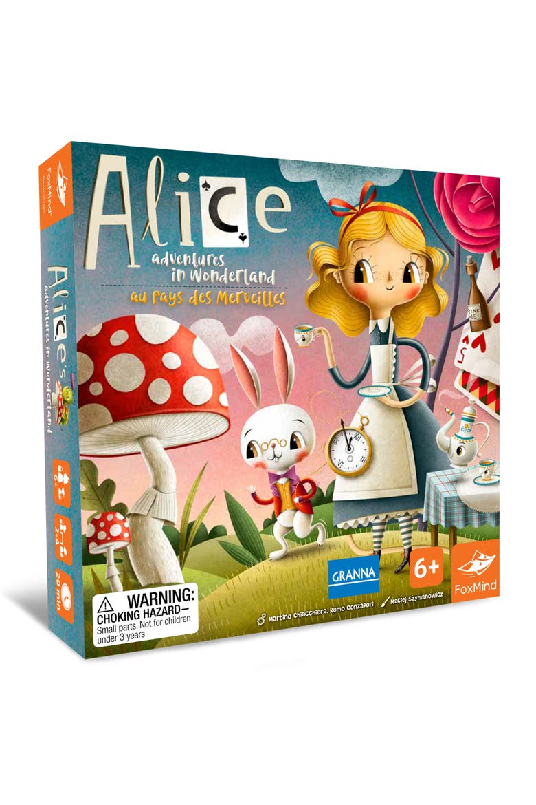 Alice's Adventures In Wonderland Board Game, Main, color, Multicolored