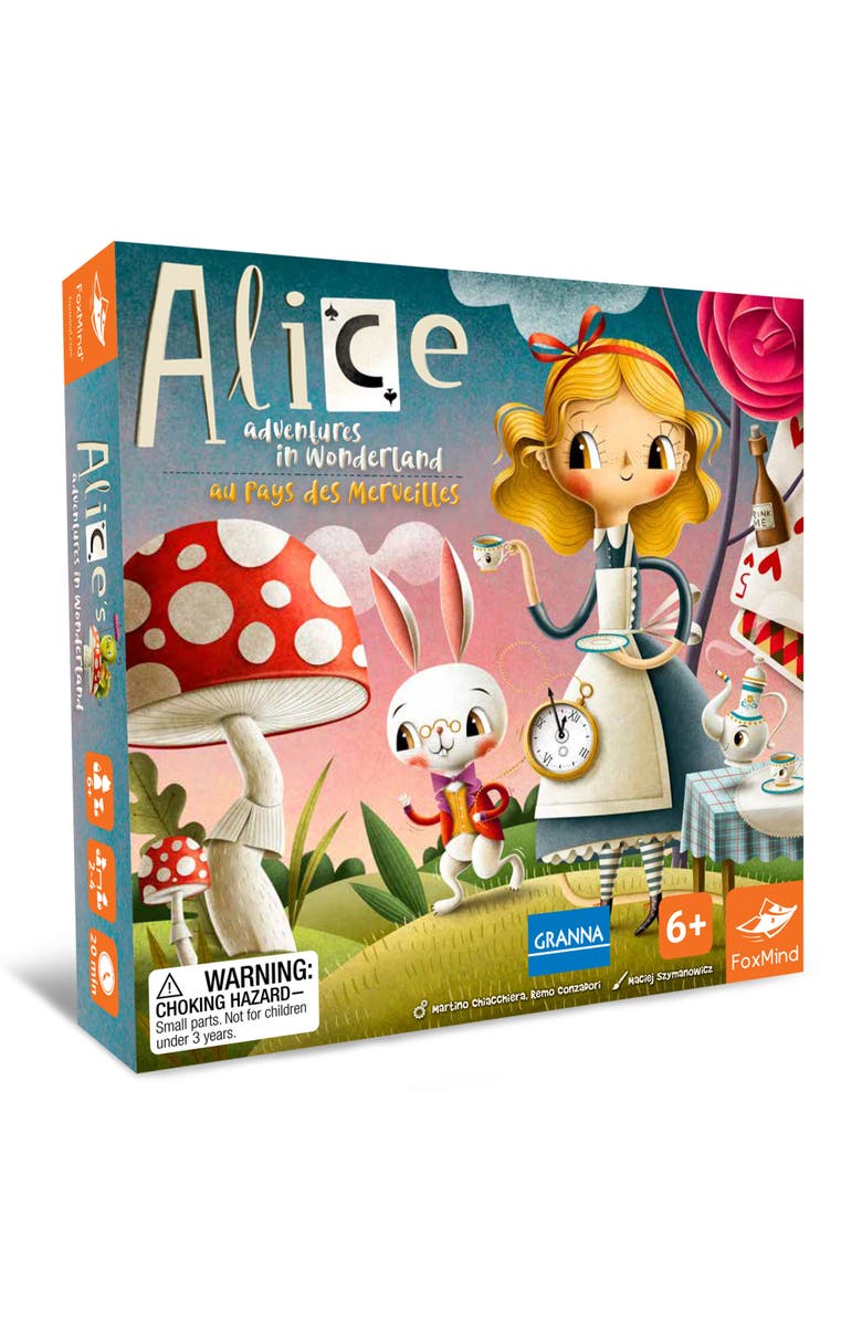FoxMind Alice's Adventures In Wonderland Board Game, Main, color, 