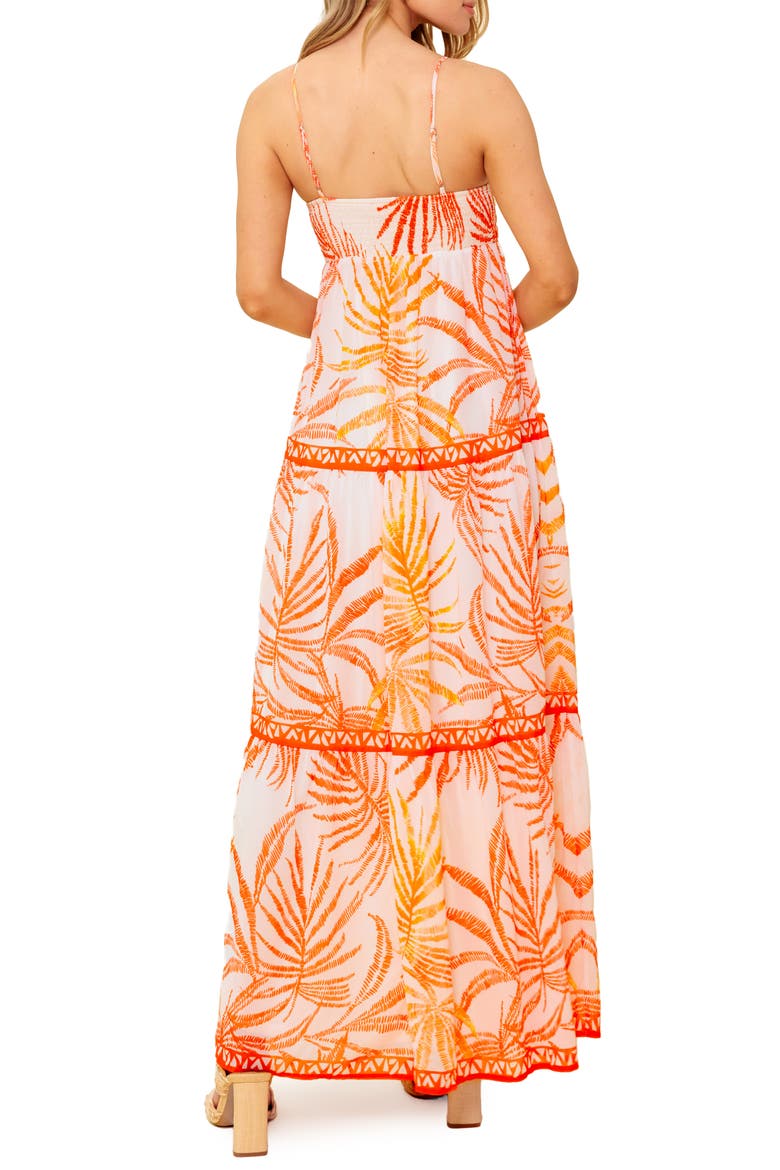 Empire Waist Maxi Dress, Alternate, color, WHITE TOMATO