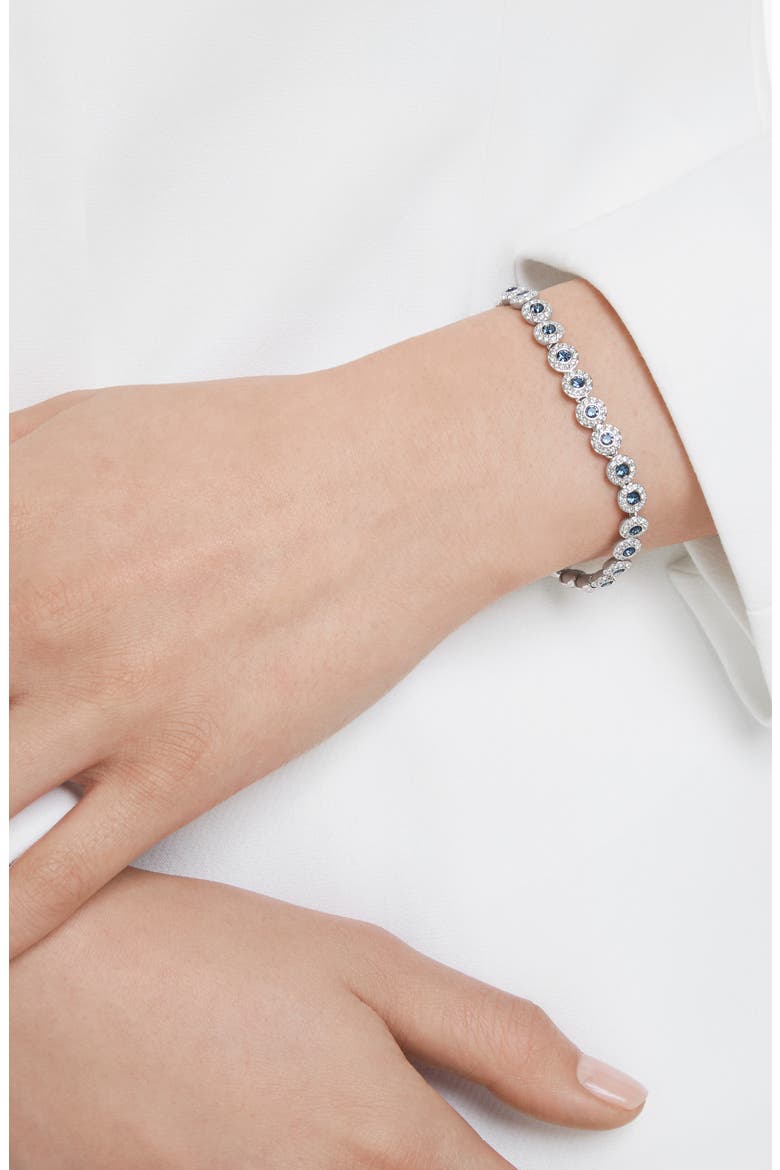 Una Anglelic Tennis Bracelet, Alternate, color, BLUE/ SILVER