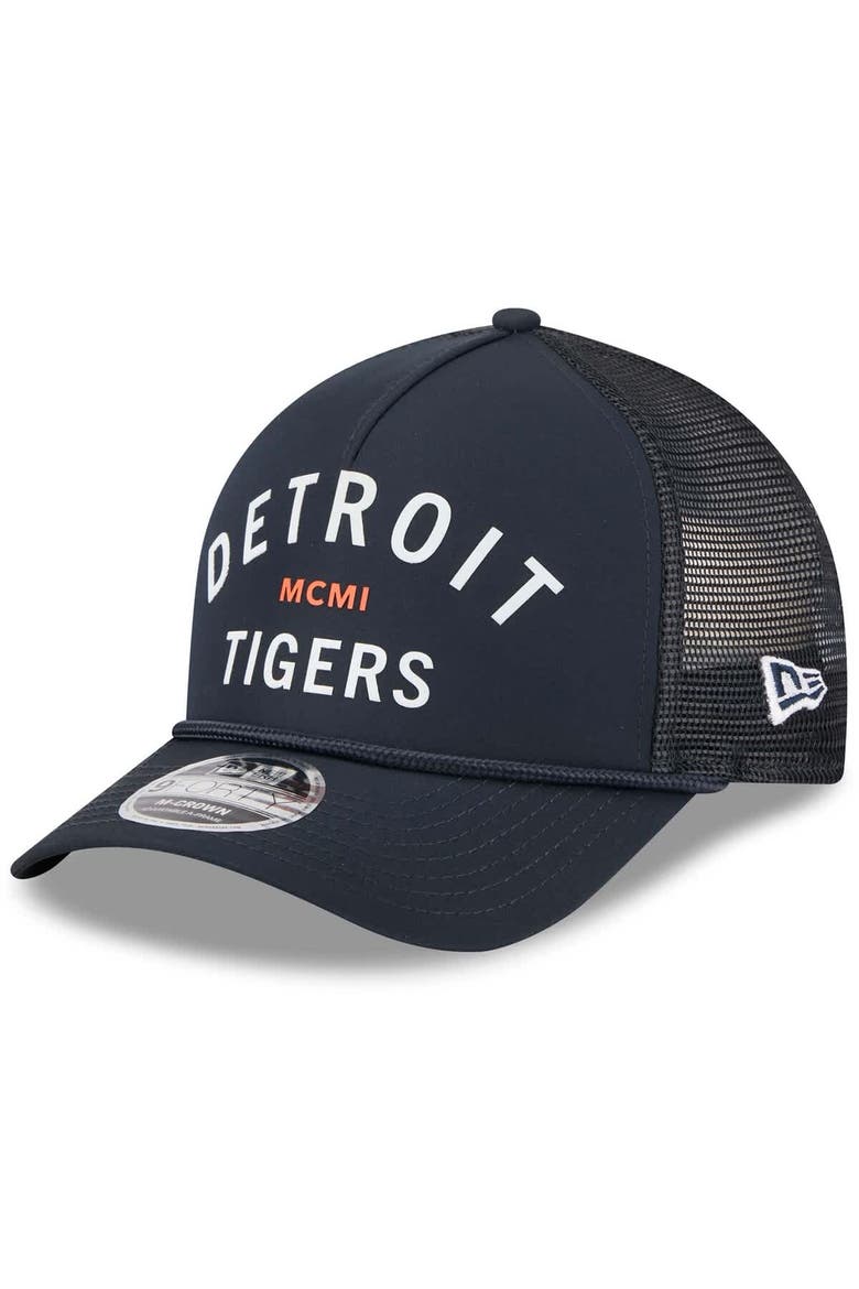 Men's New Era  Navy Detroit Tigers Minimalist 9FORTY A-Frame Adjustable Hat, Main, color, Navy