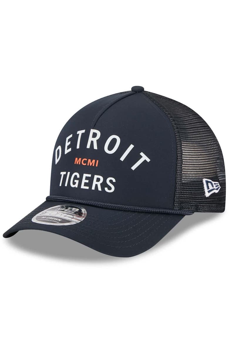 New Era Men's New Era Navy Detroit Tigers Minimalist 9FORTY A-Frame Adjustable Hat, Main, color, Navy