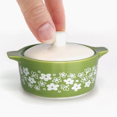 Pyrex-Inspired Casserole Ceramic Trinket Box