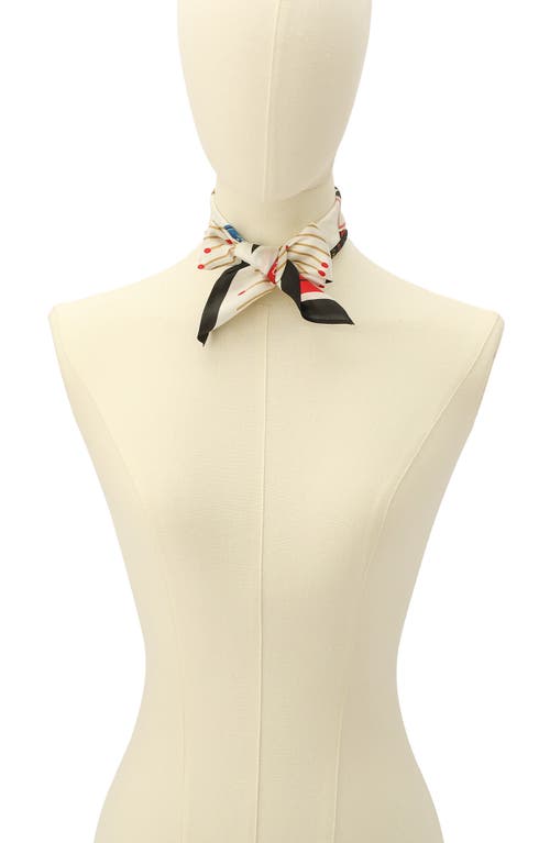 Kate Spade New York Matchbook Toss Silk Bandana Scarf In Neutral