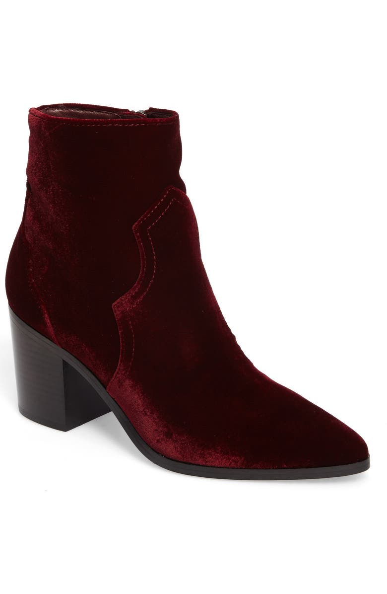 Frye Flynn Short Velvet Bootie, Main, color,