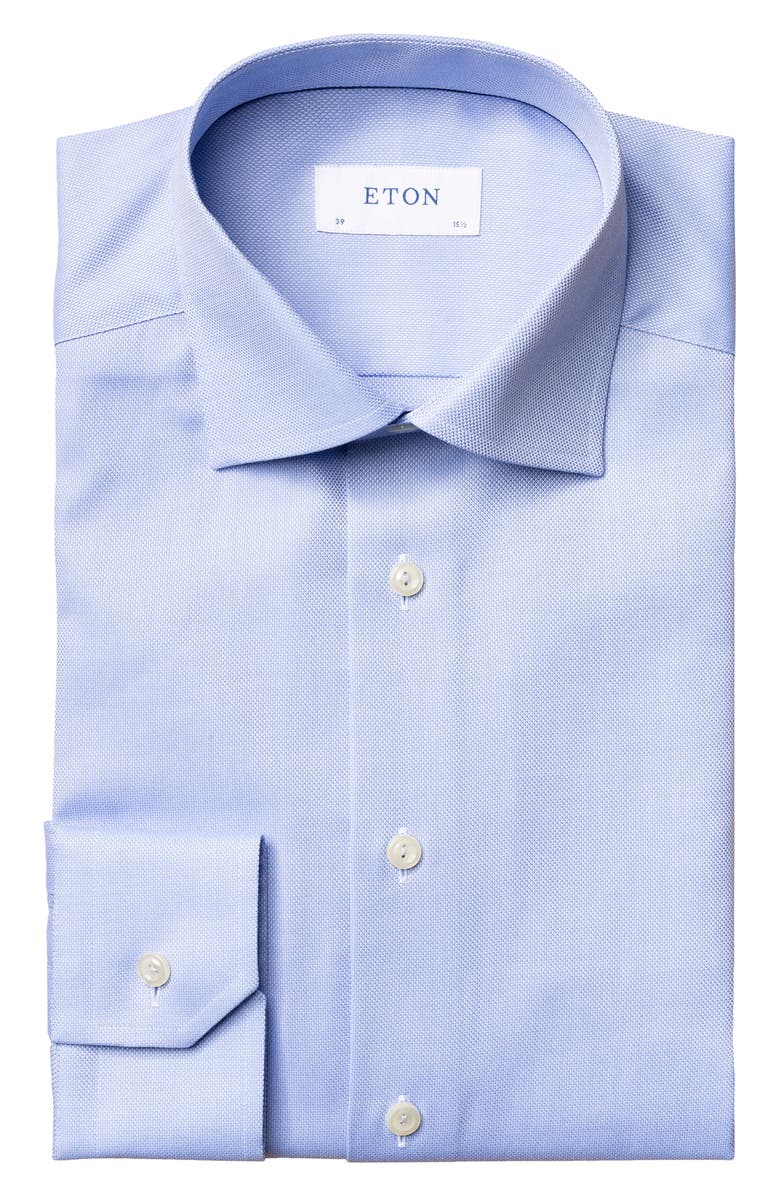 Eton Contemporary Fit Solid Dress Shirt, Main, color, 