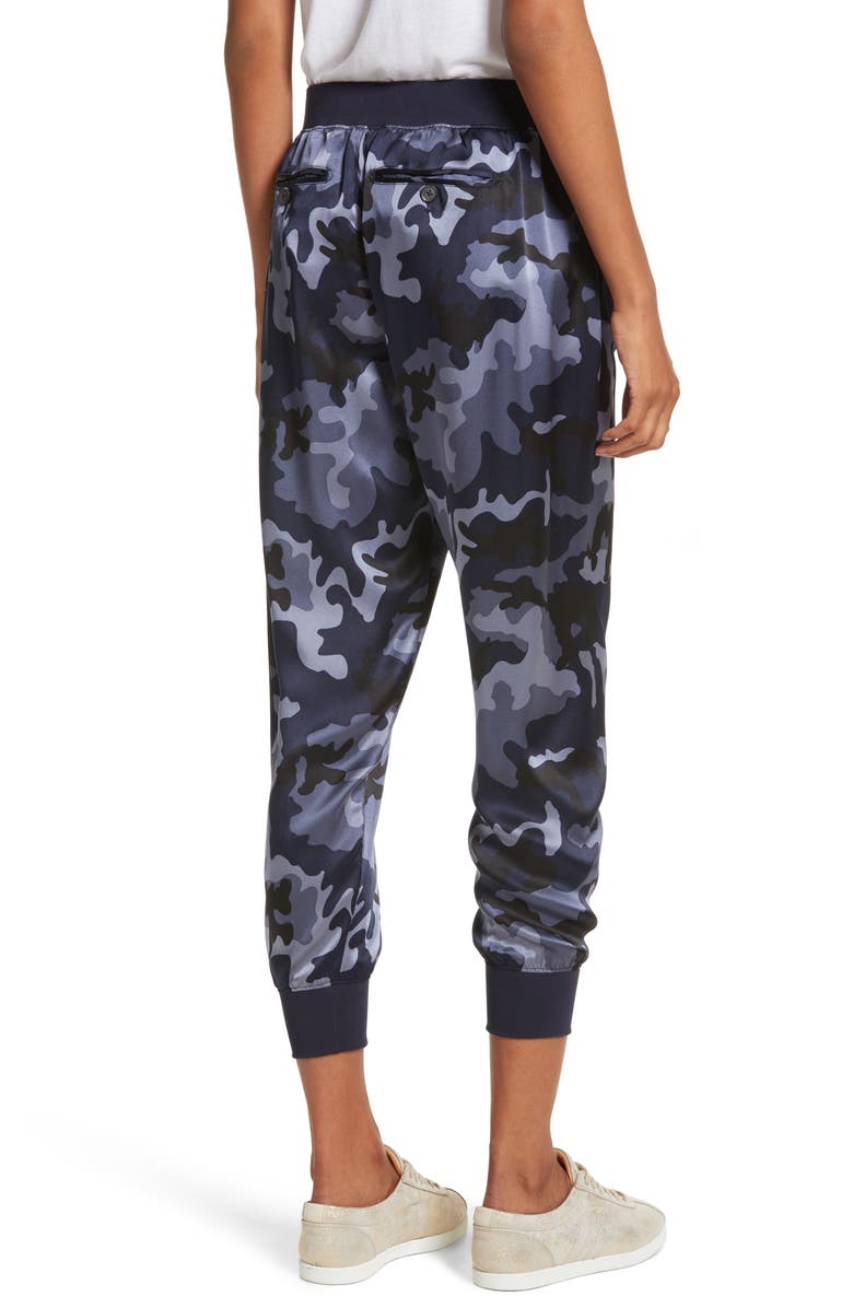 ATM Anthony Thomas Melillo Camo Silk Lounge Pants, Alternate, color, 