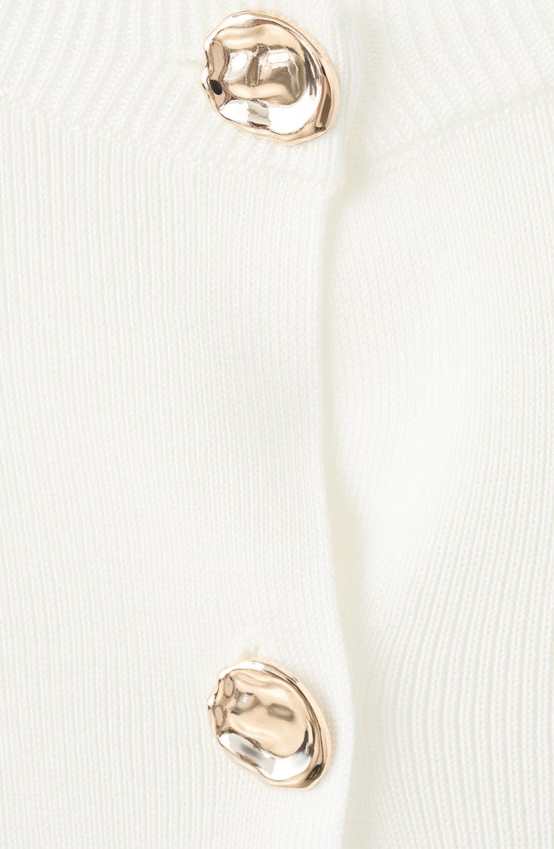 MANGO Front Button Cardigan, Alternate, color, Ecru