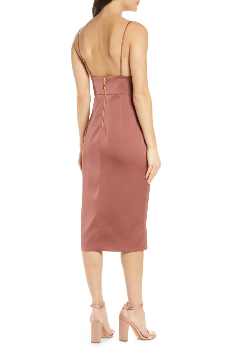 Ever New Bonded Satin Midi Dress, Alternate, color, 