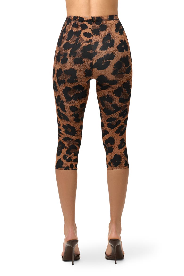 Naked Print High Waist Capri Leggings, Alternate, color, LEOPARD
