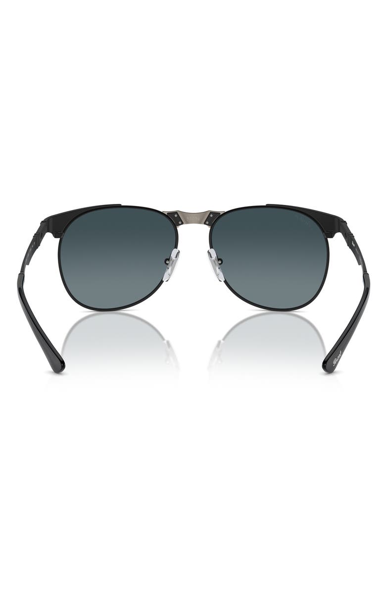 Persol 56mm Gradient Polarized Pilot Sunglasses, Alternate, color, Black