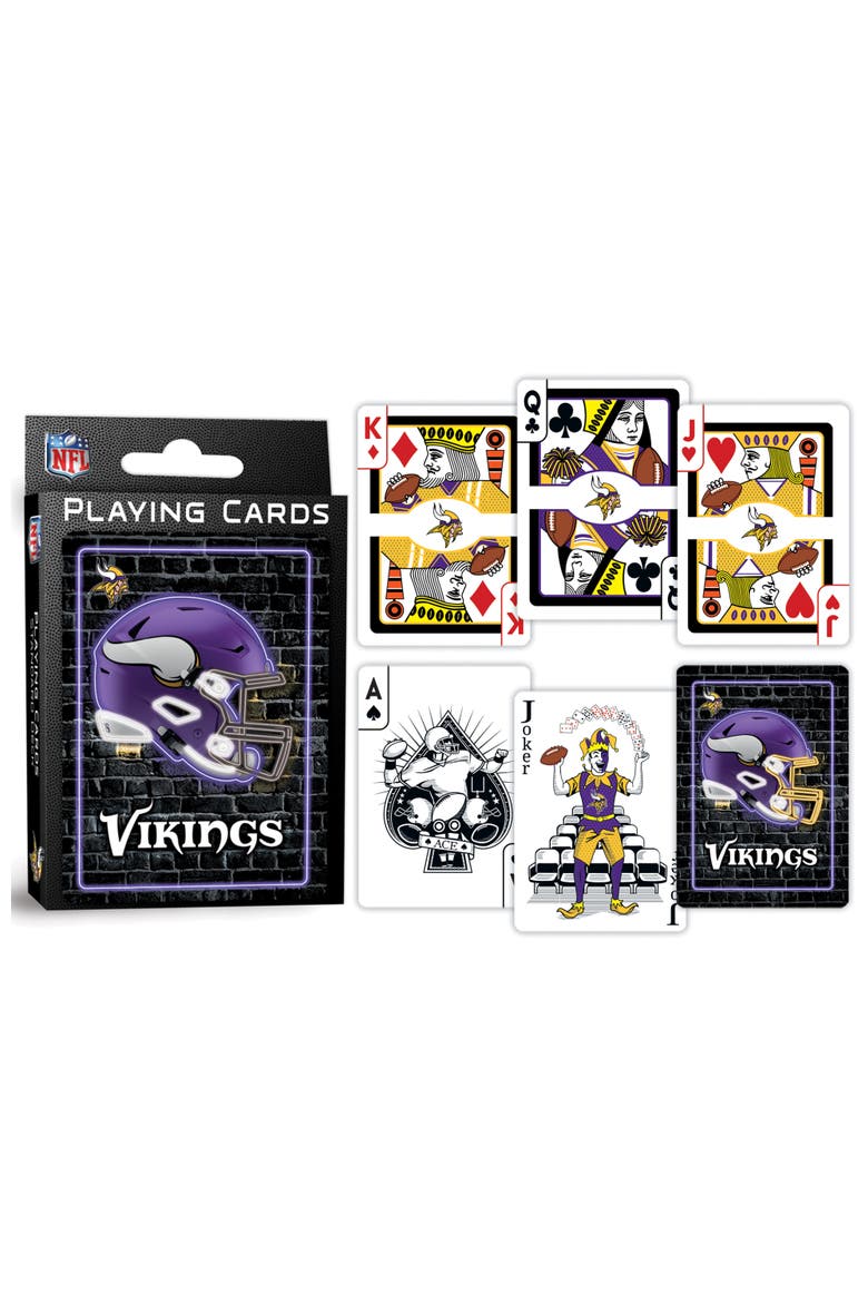 Minnesota Vikings Neon Playing Cards, Alternate, color, Multicolor