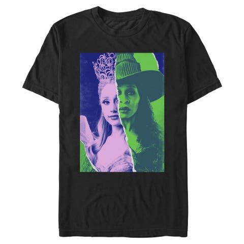 Men's Glinda and Elphaba Tonal Poster Short Sleeve Graphic T-Shirt