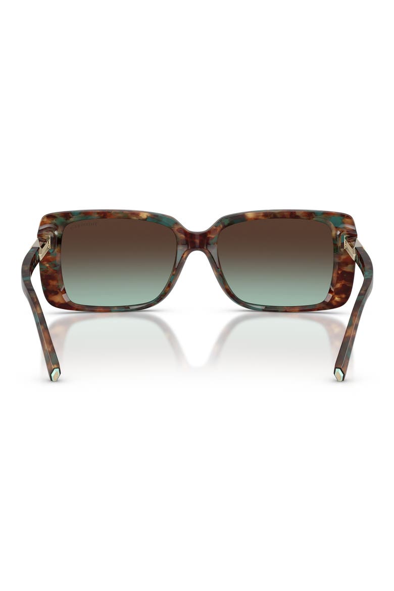 55mm Gradient Rectangular Sunglasses, Alternate, color, BROWN TIFFANY HAVANA / AZURE