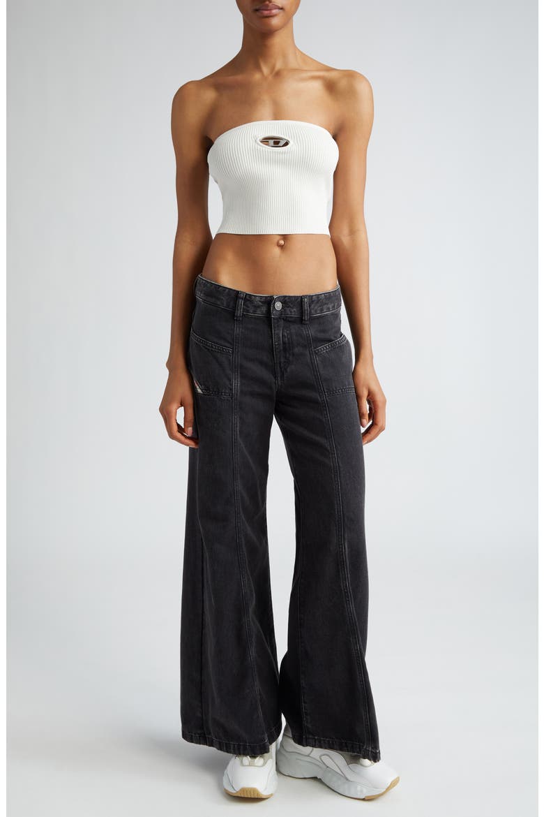 Akii Wide Leg Jeans, Alternate, color, BLACK/DENIM
