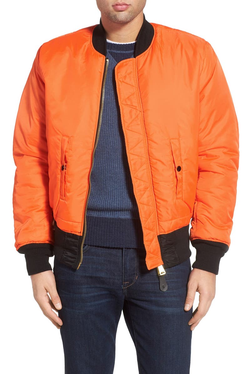 Alpha Industries MA-1 Reversible Bomber Jacket, Alternate, color, Black